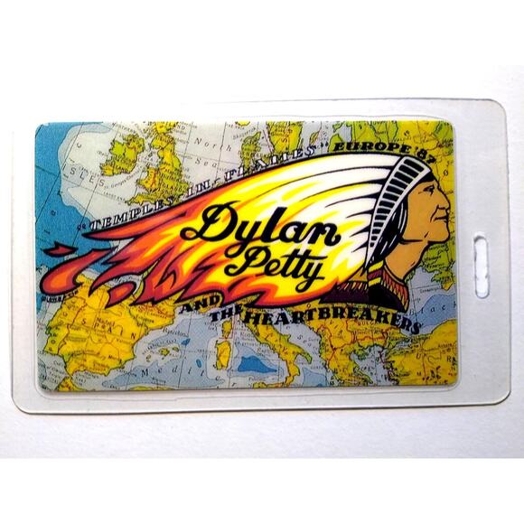 Bob Dylan Tom Petty 1987 Temples in Flames Tour Backstage Pass Rock Folk Music - Picture 2 of 3